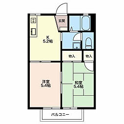 名鉄蒲郡線 形原駅 徒歩13分の賃貸アパート 2階2Kの間取り