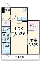 京急久里浜線 北久里浜駅 徒歩11分の賃貸アパート 2階1LDKの間取り
