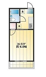 シティハイム　エマーシュ 1階1Kの間取り