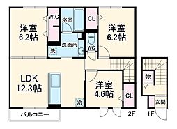 間取図画像 3LDK