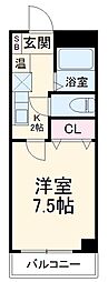 ＣＡＳＡ児玉 4階1Kの間取り
