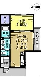 ＡＪ千葉寺003 1階1LDKの間取り