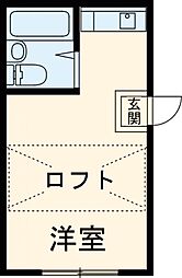 アークエステート25 1階ワンルームの間取り