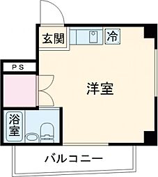グリーンヒルズ良II 3階ワンルームの間取り
