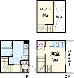 SAKURA辰巳 1階ワンルームの間取り