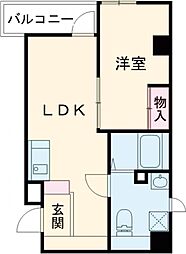 ＧＲＡＣＥ　ＨＩＬＬ　Ａｋｅｂｏｎｏ 4階1LDKの間取り