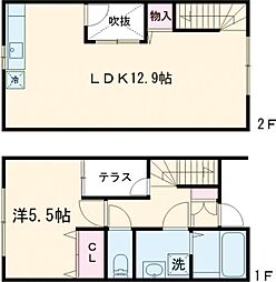 Maisonnettepark篠崎駅A棟 2階1LDKの間取り