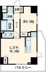 ラグゼナ北千住II 12階1LDKの間取り