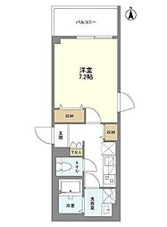 ウェルスクエア笹塚II 4階1Kの間取り