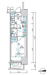 JR中央線 八王子駅 徒歩7分の賃貸マンション 6階1Kの間取り