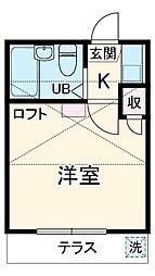 パティーナ南与野 1階1Kの間取り