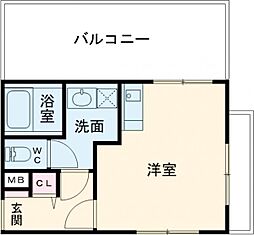 アニール 401 4階ワンルームの間取り
