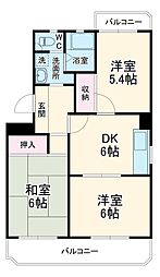 ファーストコーポ 1階3DKの間取り