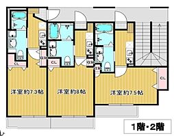 TopiA東浅川 2階ワンルームの間取り