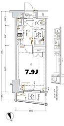 AXASXEBEC板橋East 208 2階1Kの間取り