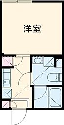 プティレスト中板橋 3階1Kの間取り