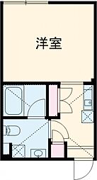 プティレスト中板橋 3階1Kの間取り