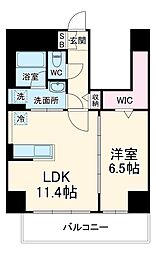 Geminos CHIGASAKI 3階1LDKの間取り