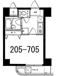 maison S.K.M 3階1Kの間取り