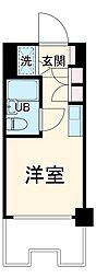 ライオンズマンション横浜反町 4階ワンルームの間取り