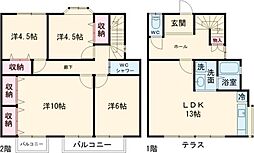池田コーポ 2階4LDKの間取り