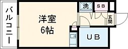 ライオンズマンション三鷹第6 2階ワンルームの間取り