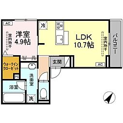 間取図画像 1LDK
