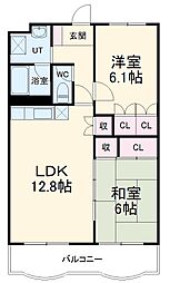 Ｓ−ＦＯＲＴ新瑞橋 5階2LDKの間取り