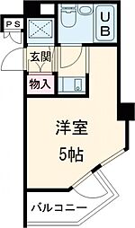 ワコーレ花小金井 6階1Kの間取り