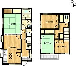 下並木戸建 1階4LDKの間取り