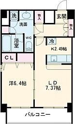 プレミアステージ笹塚 10階1LDKの間取り