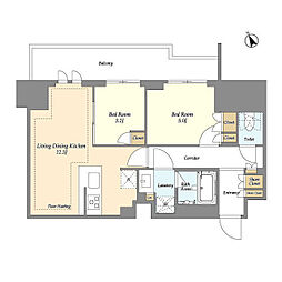 オアーゼ日暮里レジデンス 6階1SLDKの間取り