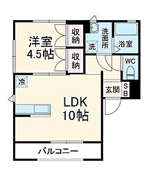 Ｌｕｎｅ　Ｓｏｌｅｉｌ 1階1LDKの間取り
