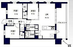 センチュリー千葉みなと 12階3LDKの間取り
