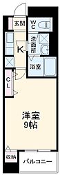 コート・ルージュ片倉 1Kの間取図画像