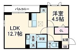 D-Sereno新倉　I 1階1LDKの間取り
