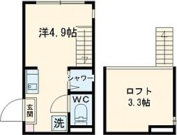クラッセ小岩 2階ワンルームの間取り