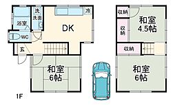 大枝戸建 1階3DKの間取り