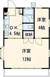 エスポアール 3階2Kの間取り