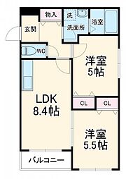 間取図画像 2LDK