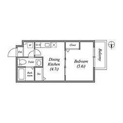 GRAN PASEO舎人 1階1DKの間取り