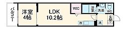 リラフォート津田沼 2階1LDKの間取り