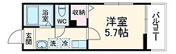 MELDIA東岩槻駅前 201 2階1Kの間取り