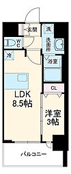 JR東海道本線 岐阜駅 徒歩9分の賃貸マンション 6階1LDKの間取り