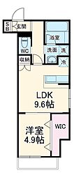 ＬＡ・ＬＡ 3階1LDKの間取り