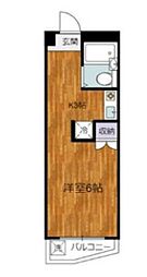 末広ビル 3階ワンルームの間取り