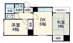 フィルハウゼ五条 9階2DKの間取り