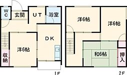 アイコーハイツ2 1階4DKの間取り