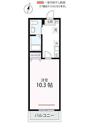 ハーミットクラブハウス鶴見市場II（仮） 3階1Kの間取り