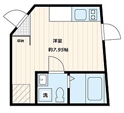 trias362 1階ワンルームの間取り